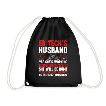 Emergency Room Nurse ER Nurse Marriage ER Tech - Drawstring Bag - black - Front