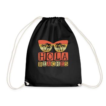 Vintage Hello Beach 2022 Tropical Hello Summer - Turnbeutel - Schwarz - Vorne