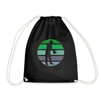 Vintage Arrosage Plante Jardinier Jardinage - Sac de sport léger - noir - Devant