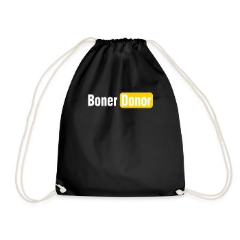 Boner Donor - Drawstring Bag - black - Front