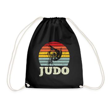 Judo Judoka - Turnbeutel - Schwarz - Vorne