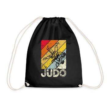 Vintage Judo Judoka - Turnbeutel - Schwarz - Vorne