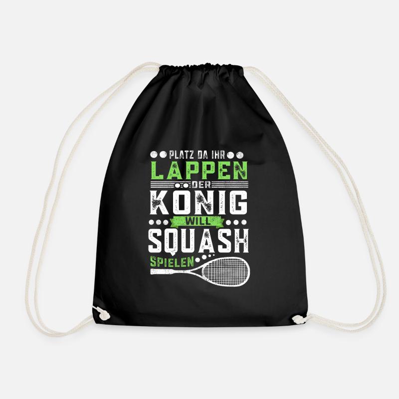 Der König will Squash spielen Squashspieler - Turnbeutel - Schwarz
