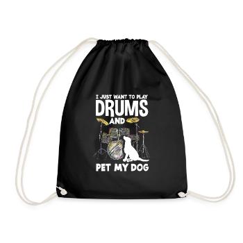 Cadeau de batteur de batterie - Sac de sport léger - noir - Devant