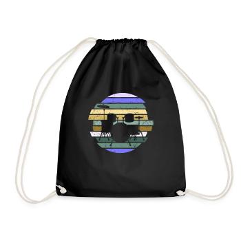 Cadeau de batteur de batterie - Sac de sport léger - noir - Devant