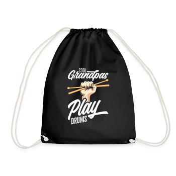Cadeau de batteur de batterie - Sac de sport léger - noir - Devant