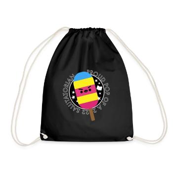 proud pop of a 2022 salutatorian Funny pun - Drawstring Bag - black - Front