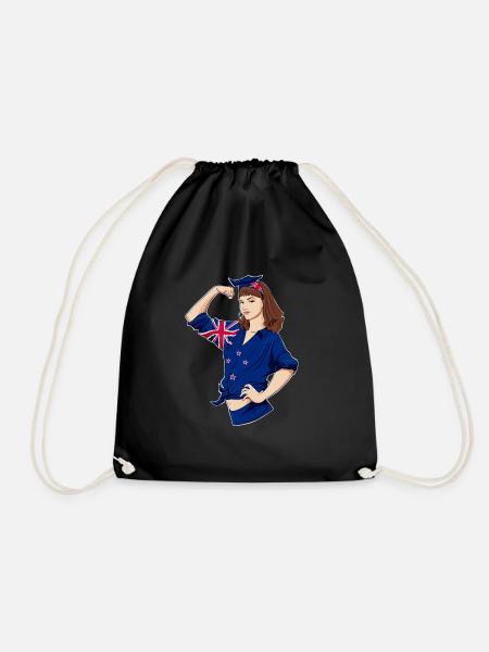 New Zealand Girl Unbreakable I Heritage New - Drawstring Bag - black