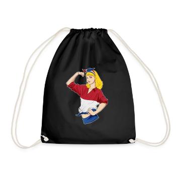 Fille hollandaise incassable I Héritage néerlandais I - Sac de sport léger - noir - Devant