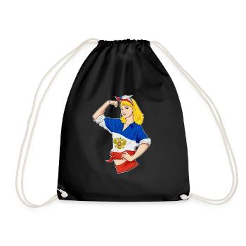 Russian Girl Unbreakable I Russian Heritage I - Turnbeutel - Schwarz - Vorne