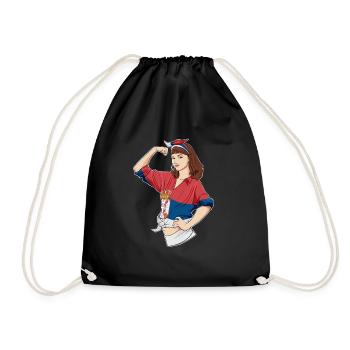 Fille serbe incassable I Héritage serbe I - Sac de sport léger - noir - Devant