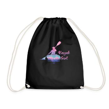 Boating Boat Kayak Girl Pontoon Lake Summer 2022 - Turnbeutel - Schwarz - Vorne