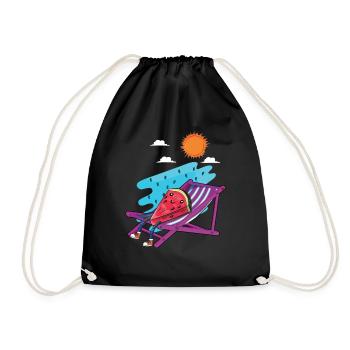 Watermelon Beach 2022 Tropical Hello Summer - Turnbeutel - Schwarz - Vorne