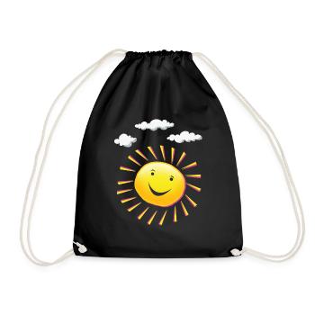 Smile Sun Cute Beach 2022 Tropical Hello Summer - Turnbeutel - Schwarz - Vorne