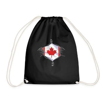 le drapeau canadien fier - Sac de sport léger - noir - Devant