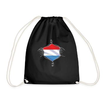 drapeau luxembourgeois fier luxembourgeois - Sac de sport léger - noir - Devant