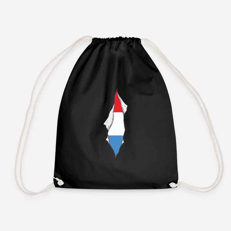 luxembourg flag proud - Turnbeutel - Schwarz