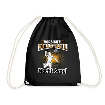 Volleyball macht Sexy Volleyballspieler - Turnbeutel - Schwarz - Vorne