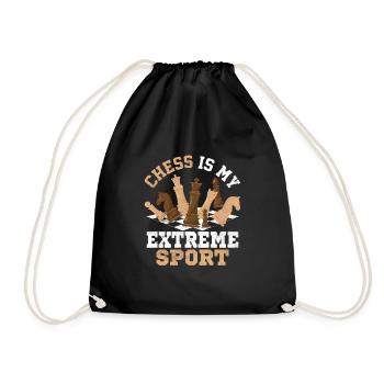 Chess Is My Extreme Sport Chess Board Chess Playe - Drawstring Bag - black - Front