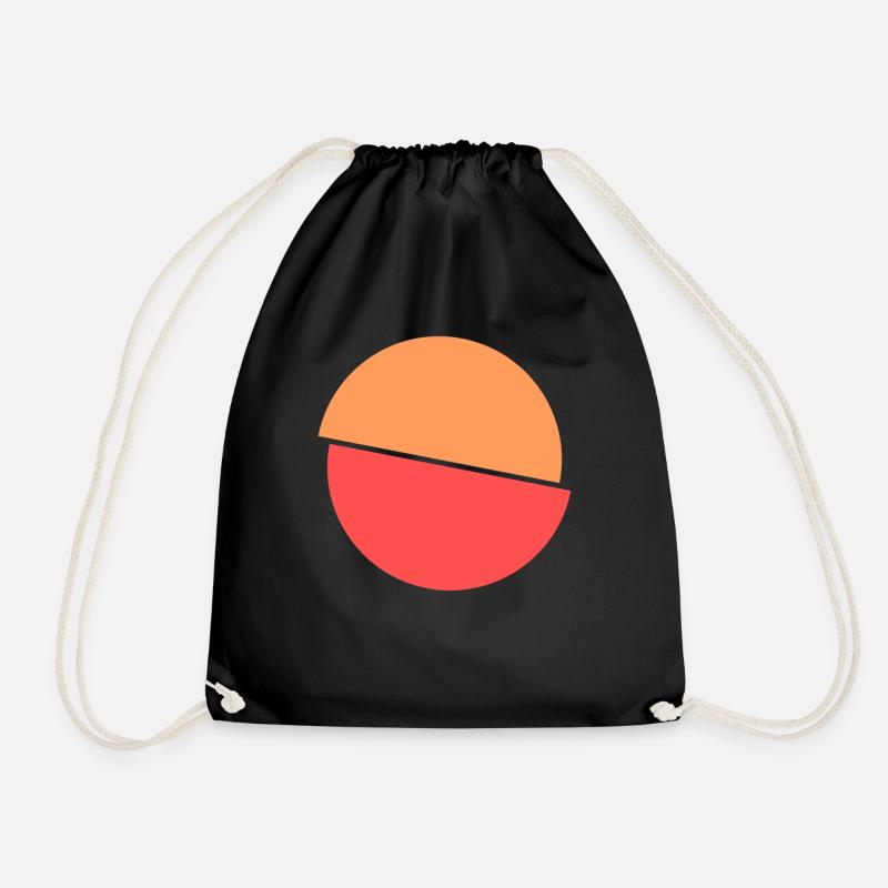 Design Split Squiggle orange et rouge - Sac de sport léger - noir