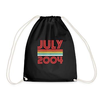 18ème anniversaire Juillet millésime 2004 idée cadeau - Sac de sport léger - noir - Devant