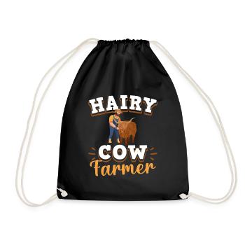 Scottish Highland Cattle Cow - Turnbeutel - Schwarz - Vorne
