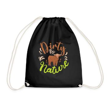 Vache bovine écossaise des Highlands - Sac de sport léger - noir - Devant