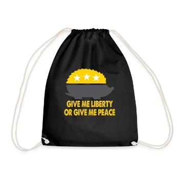 Give Me Liberty Or Give Me Peace - Drawstring Bag - black - Front