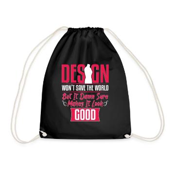 Dont Save The World Look Good - Drawstring Bag - black - Front