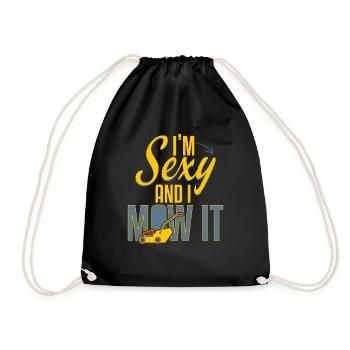 Sexy And I Mow It Gardening - Drawstring Bag - black - Front
