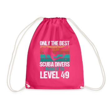 49 Scuba Diving Level 49 Year Diver Snorkeling - Turnbeutel - Fuchsia - Vorne