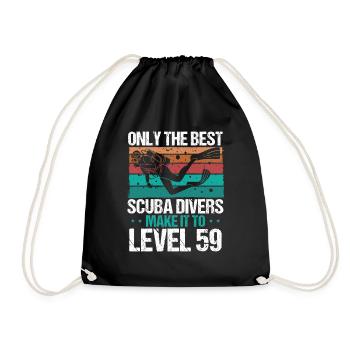 59 Plongée sous-marine Niveau 59 ans Plongeur Snorkeling - Sac de sport léger - noir - Devant