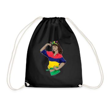 Mauritius Girl Unbreakable Mauritius Heritage - Turnbeutel - Schwarz - Vorne