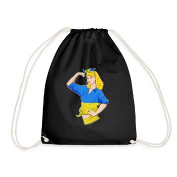 Ukrainian Girl Unbreakable I Ukrainian Heritage - Turnbeutel - Schwarz - Vorne