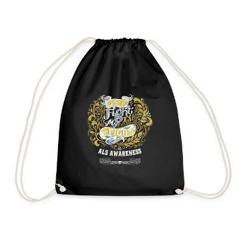 ALS-Bewusstsein Lou Gehrig's Disease Warrior Support - Turnbeutel - Schwarz - Vorne