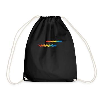 Retro Kitesurfen Funny Kiteboarding Kite-Power - Turnbeutel - Schwarz - Vorne
