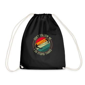 Kitesurfer Kitesurfer Ne me suivez pas je fais - Sac de sport léger - noir - Devant
