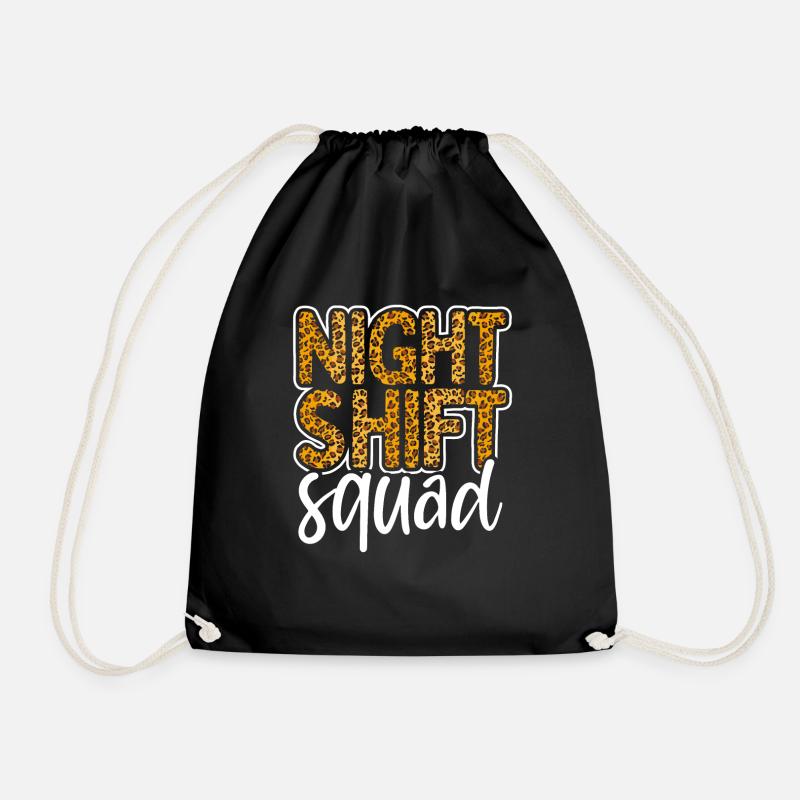 Night Shift EMT Night Shift Squad Leo Paramedic - Turnbeutel - Schwarz