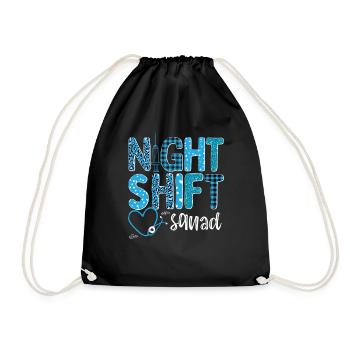 Paramedic Ambulance Tech Night Shift Squad EMT - Drawstring Bag - black - Front