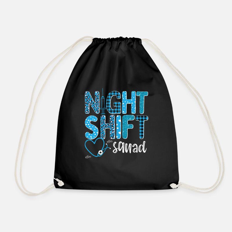 Paramedic Ambulance Tech Night Shift Squad EMT - Turnbeutel - Schwarz