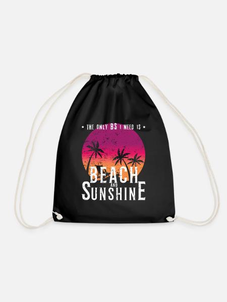 Beach Sunshine Tropical Hello Summer 2022 - Turnbeutel - Schwarz