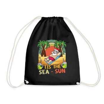Island Beach Christmas Santa Sun Sea Summer 2022 - Turnbeutel - Schwarz - Vorne