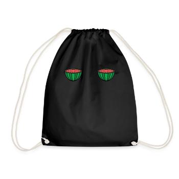 Plage 2022 Fruit Tropical Pastèque Été - Sac de sport léger - noir - Devant