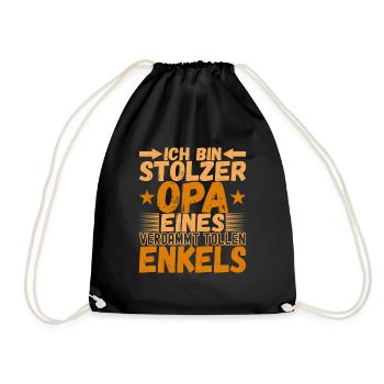 Opa Großvater - Turnbeutel - Schwarz - Vorne