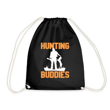 Hunting Buddies Awesome Hunter T-Shirt - Turnbeutel - Schwarz - Vorne