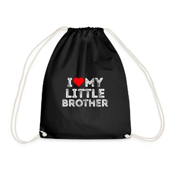 J’aime ma petite sœur - Sac de sport léger - noir - Devant