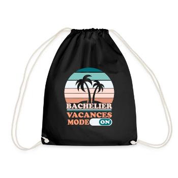 Cadeau Bachelier Bac Félicitation Baccalauréat - Sac de sport léger - noir - Devant