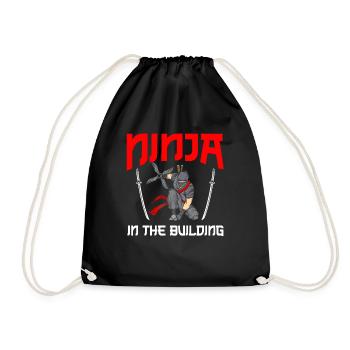 Ninja Gift Karate Ninjutsu Judo Samurai Japan - Drawstring Bag - black - Front
