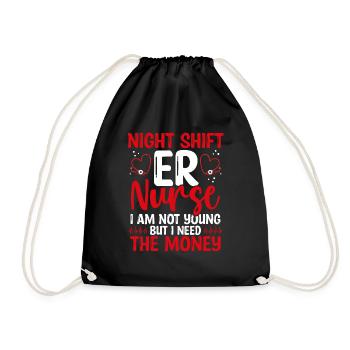 L’infirmière aux urgences a besoin d’argent Night Shift Emergency Medical - Sac de sport léger - noir - Devant