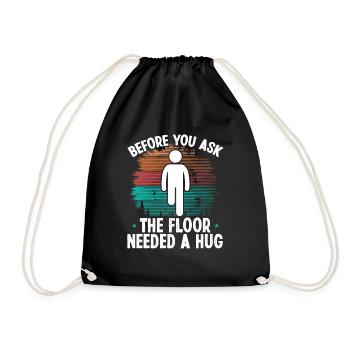 Funny Leg Amputee a hug Amputated Leg Survivor - Drawstring Bag - black - Front